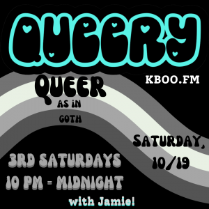 Queer as in Goth Black and white Queery Image with the October theme "Queer as in Goth"