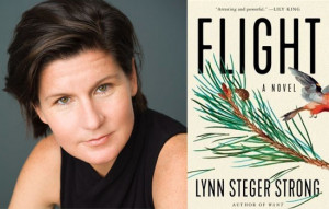 Picture of author Lynn Steger Strong and cover of her novel Flight Picture of author Lynn Steger Strong and cover of her novel Flight