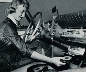 Record player in a car