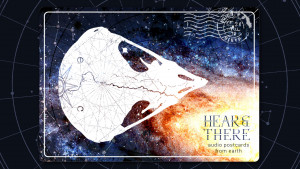 An endemic, endangered owl skull bi-sected by the Pacific Crest Trail and navigational maps floats over a galaxy and star charts An endemic, endangered owl skull bi-sected by the Pacific Crest Trail and navigational maps floats over a galaxy and star charts