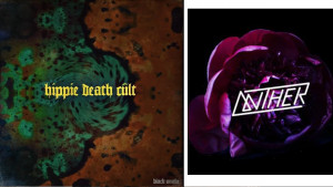 Cover art for "Black Snake" ()Hippie Death Cult) and "Dark Bloom" (Anther) hippie death cult anther bandcamp music rock heavy doom psych women