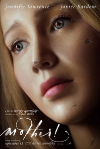 Film Poster for Mother! Closeup Jennifer Lawrence as mannequin