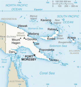 Map of Papua New Guinea