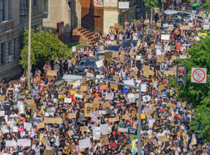 protesting in the streets protesting