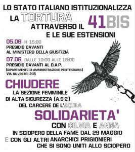 A flyer announcing demonstrations in Rome