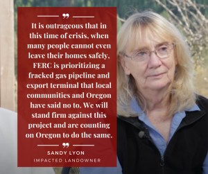 Sandy Lyons Impacted Landowner statement