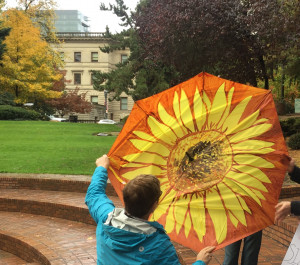 photo of sunflower umbrella