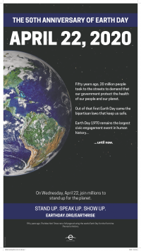 Poster for Earth Day 2020