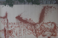 Graffiti in Buenos Aires "Feminism is for lovers", photo by Ani Feminist Street Art in Buenos Aires
