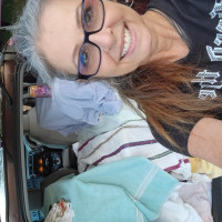 Karen with a car full of cats for TNR