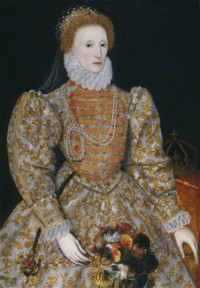 Queen Elizabeth I white face portrait Queen Elizabeth I white face portrait