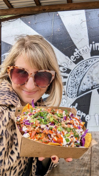 Rebecca Gade Sawicki, founder of Veggies Abroad, in Austin