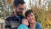 Susan DeFreitas with her husband Daniel Timmons and son Calder Susan DeFreitas with her husband Daniel Timmons and son Calder