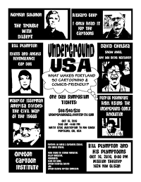 Flyer for the Underground USA symposium October 15 at the University of Oregon's Portland campus