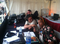 Jessy, David, and Pat  at the Waterfront Park Blues Festival